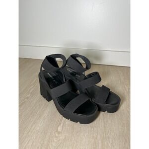 Madden Girl Y2K Chunky Platform Heels Womens Black 8.5 Prom Wedding Guest